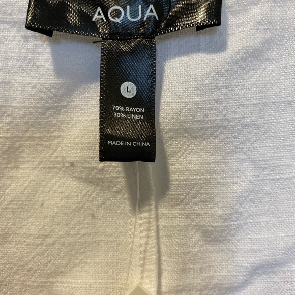 Aqua white button-down vest NWT L - Picture 4 of 6